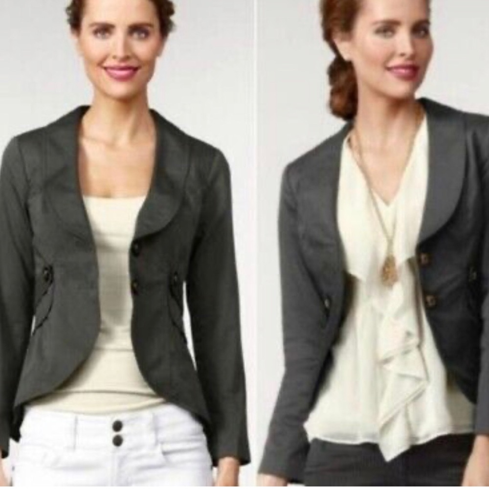Cabi Work-It Jacket Graphite #769 Sz 14 - image 1